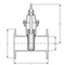 Schuifafsluiter Serie: BETA® 300 Type: 21117 Nodulair gietijzer DVGW (gas) Flens PN10/16